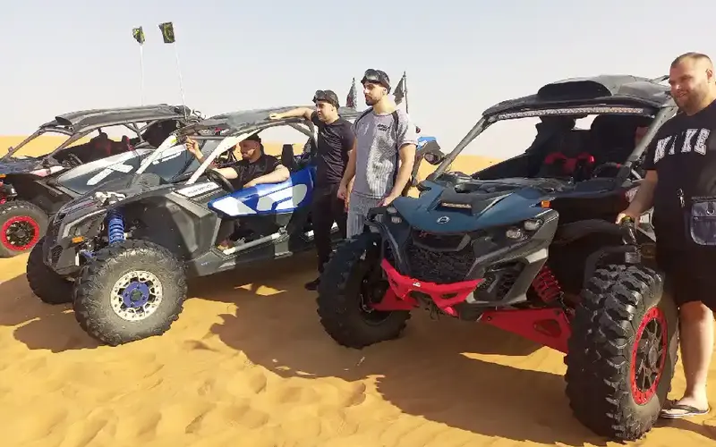 Night dune buggy LED adventure Dubai desert